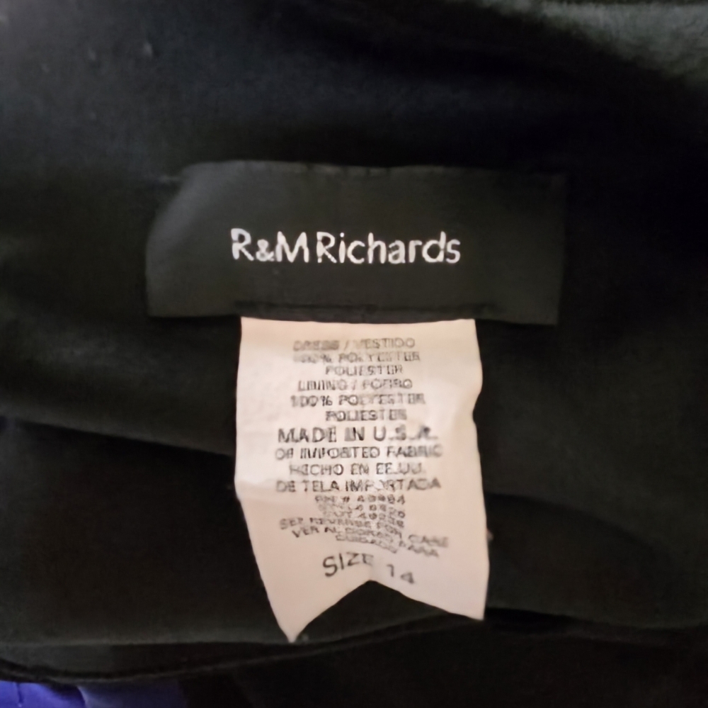 R &M RICHARDS Elegant Black Dress Size 14 - Picture 4 of 4